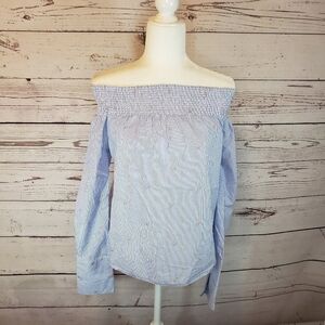 Floral Embroidered Off the Shoulder Top